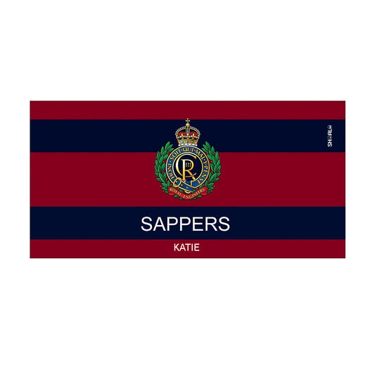 SHOALO Customised - Royal Engineers (SAPPERS) Beach Towel + NAME