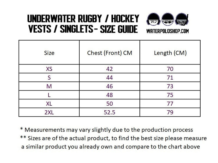 SHOALO Customised - Amager UWR Unisex UWH / UWR Vest (Singlet / Jersey) + NAME + NUMBER* To be worn in the pool / water