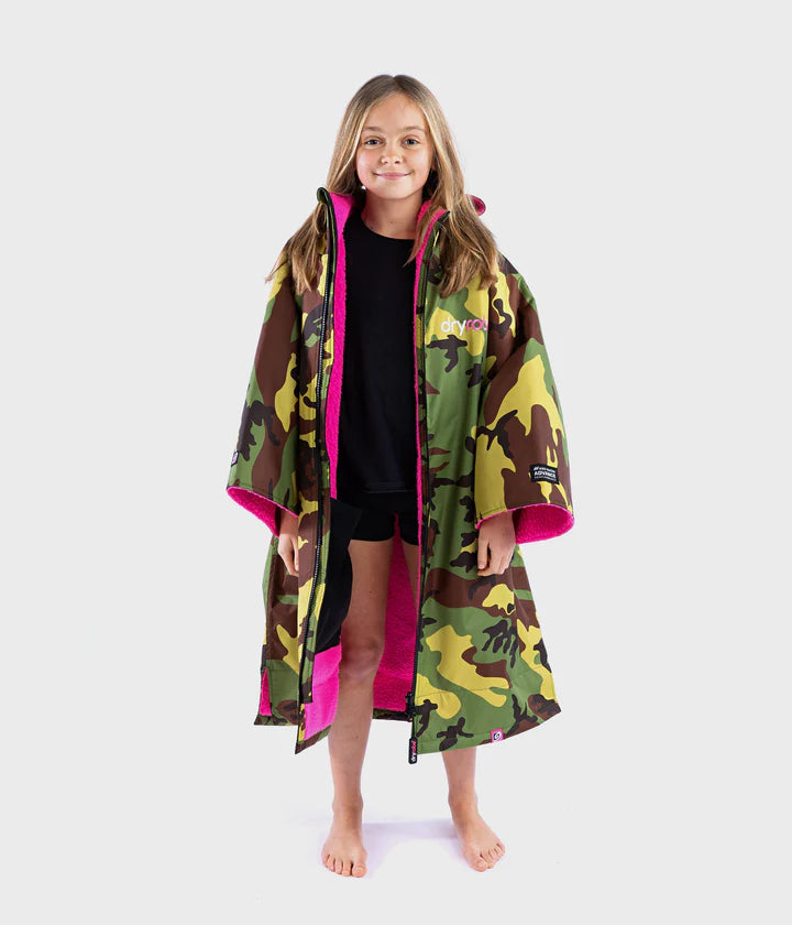 Dryrobe® Camo Pink Easy-Fit Kids Advance Changing Robe