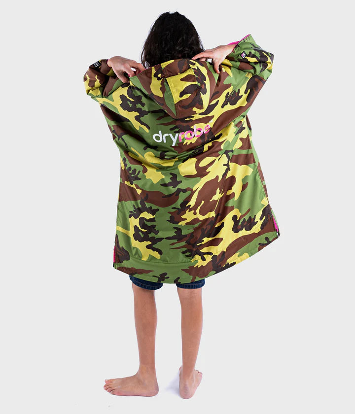 Dryrobe® Camo Pink Easy-Fit Kids Advance Changing Robe