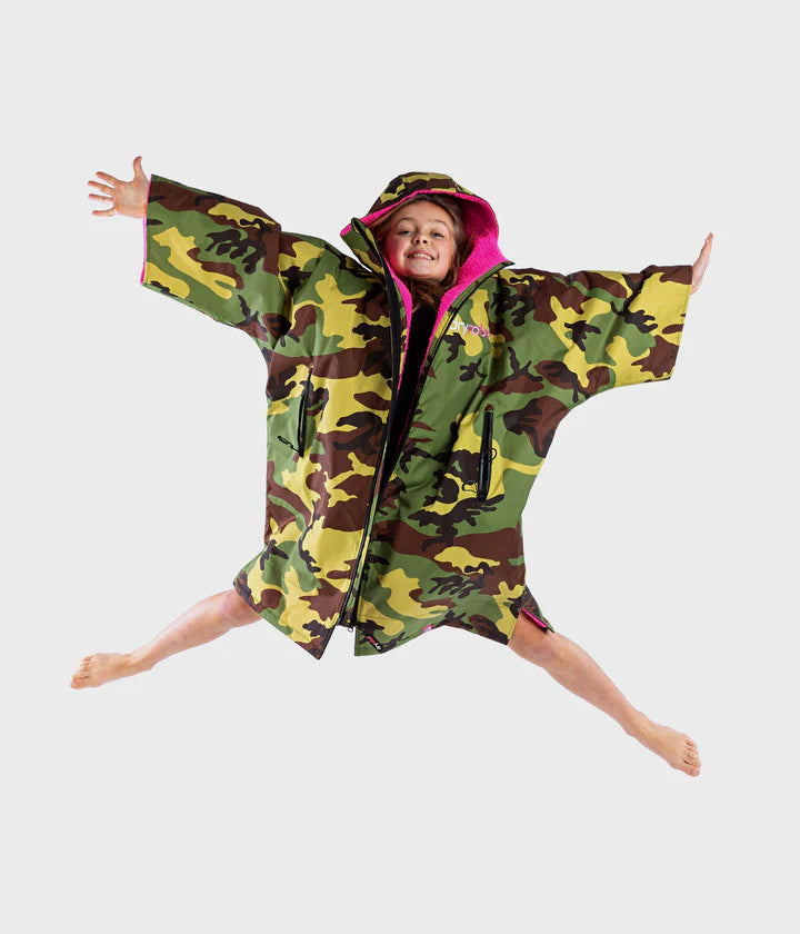 Dryrobe® Camo Pink Easy-Fit Kids Advance Changing Robe