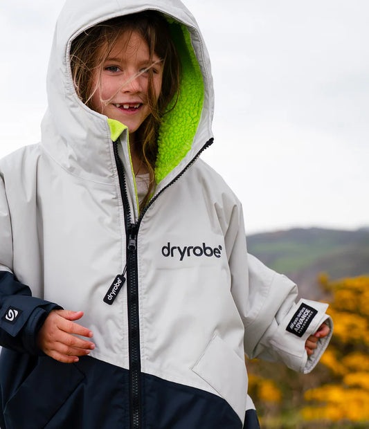 Dryrobe® Anthracite Lime Advance Kids Long Sleeve