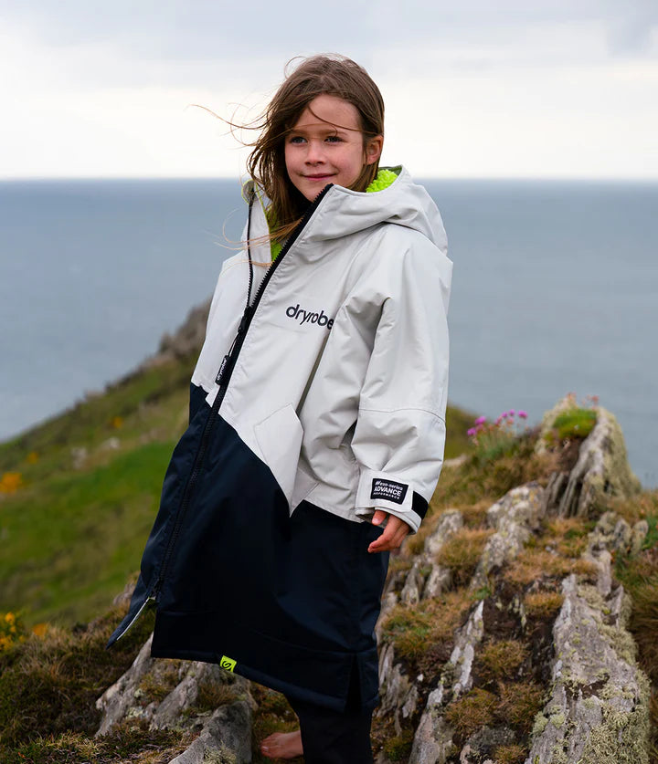 Dryrobe® Anthracite Lime Advance Kids Long Sleeve