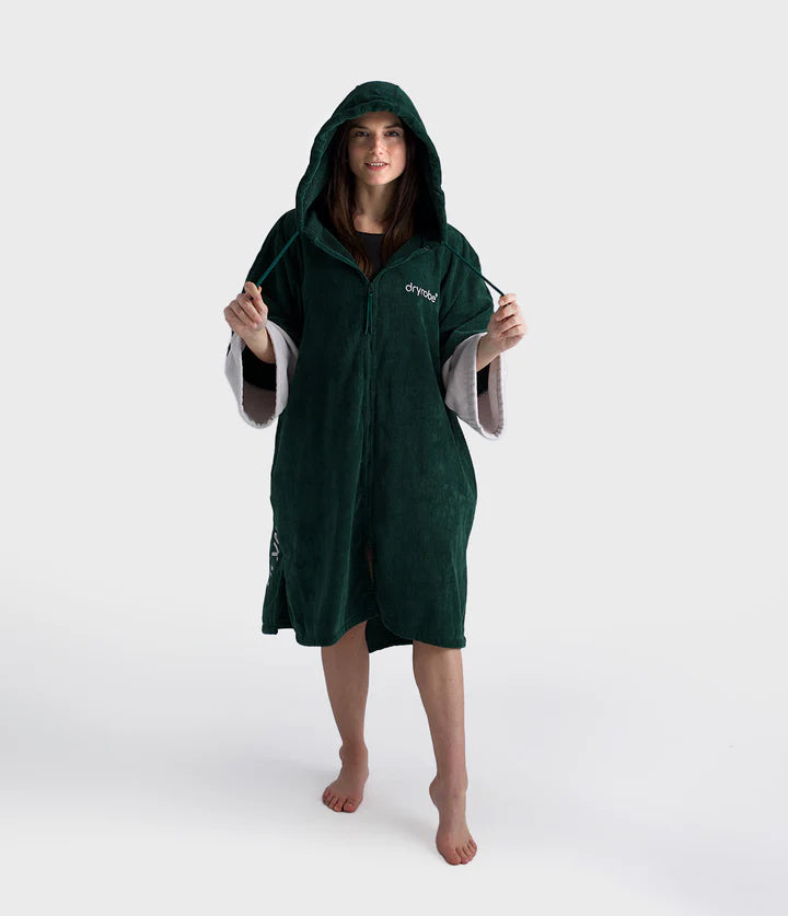 Dryrobe® Sycamore Green Full-Zip Organic Towel Robe