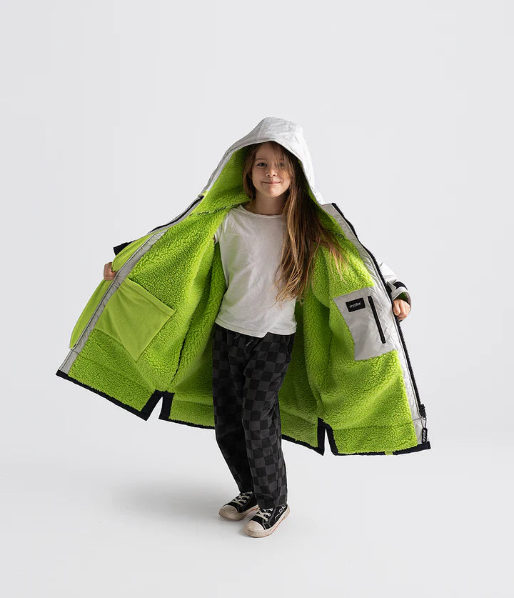 Dryrobe® Anthracite Lime Advance Kids Long Sleeve