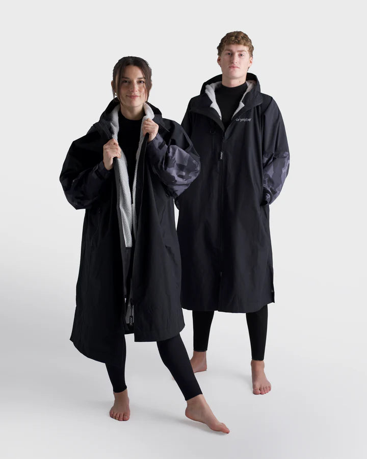 Dryrobe® Black Camo Tech-Lite Long Sleeve Changing Robe