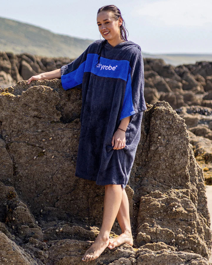Dryrobe® REWORK - Navy Royal Blue Organic Towel Changing Robe