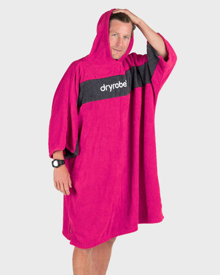 Dryrobe® REWORK - Pink Slate Grey Organic Towel Changing Robe