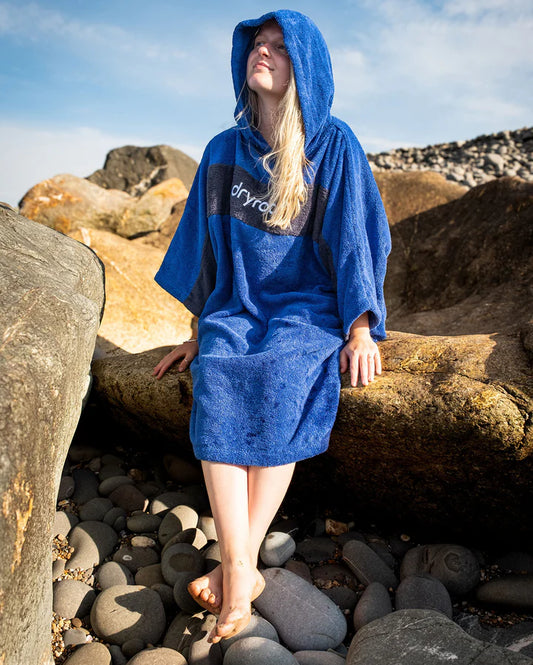 Dryrobe® REWORK - Royal Blue Navy Organic Towel Changing Robe