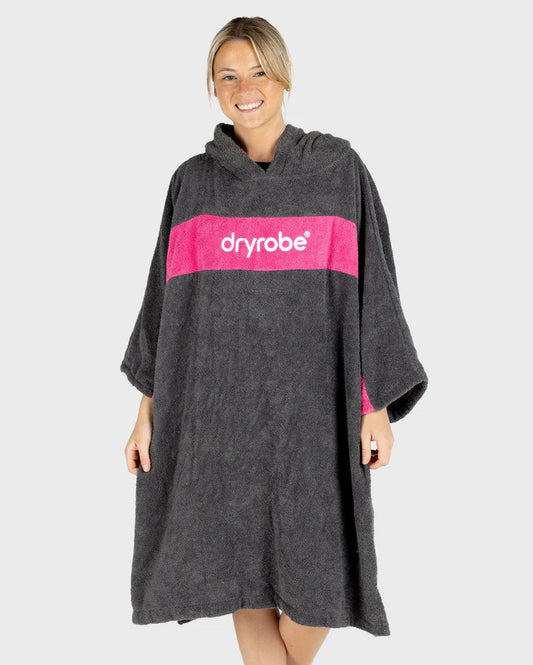 Dryrobe® REWORK - Slate Grey Pink Organic Towel Changing Robe