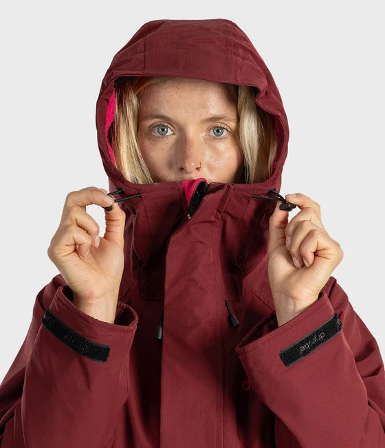 Dryrobe® Burgundy Waterproof Parka