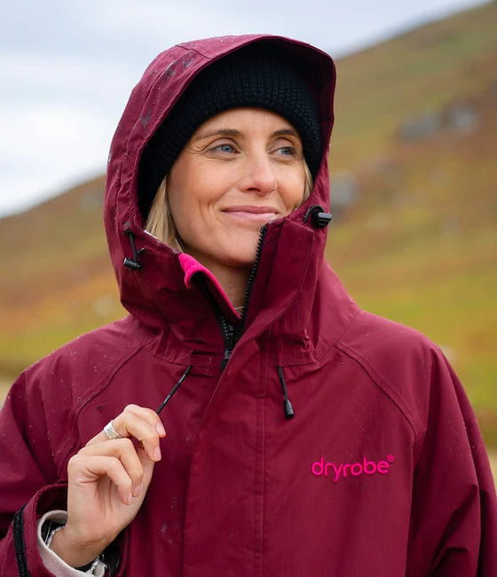 Dryrobe® Burgundy Waterproof Parka