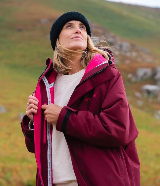 Dryrobe® Burgundy Waterproof Parka