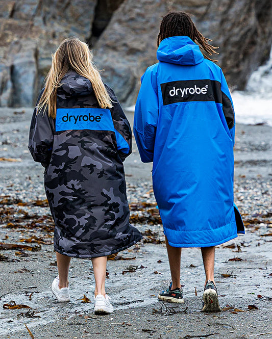Dryrobe® REWORK - Black Camo Blue Advance Change Robe
