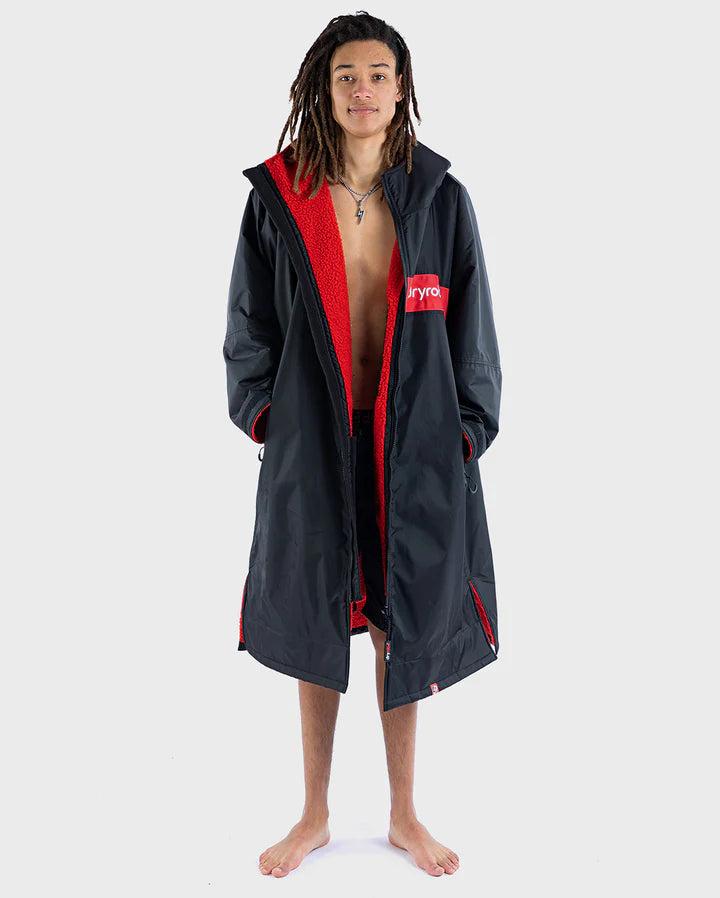 Dryrobe® REWORK - Black Red Advance Changing Robe