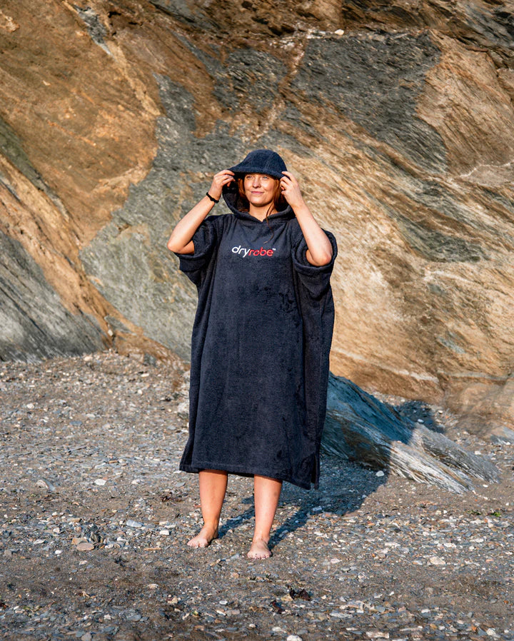 Dryrobe® Navy Blue Organic Towel Changing Robe