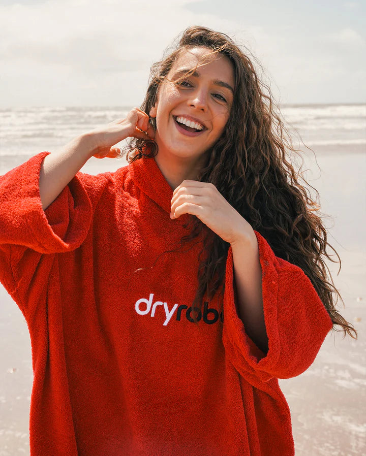 Dryrobe® Red Organic Towel Changing Robe