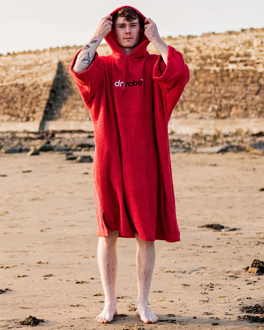 Dryrobe® Red Organic Towel Changing Robe