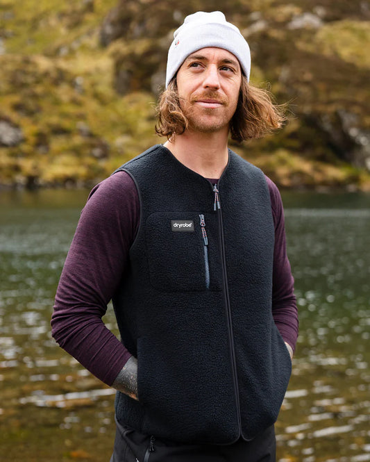 Dryrobe® Black Thermal Unisex Fleece Gilet