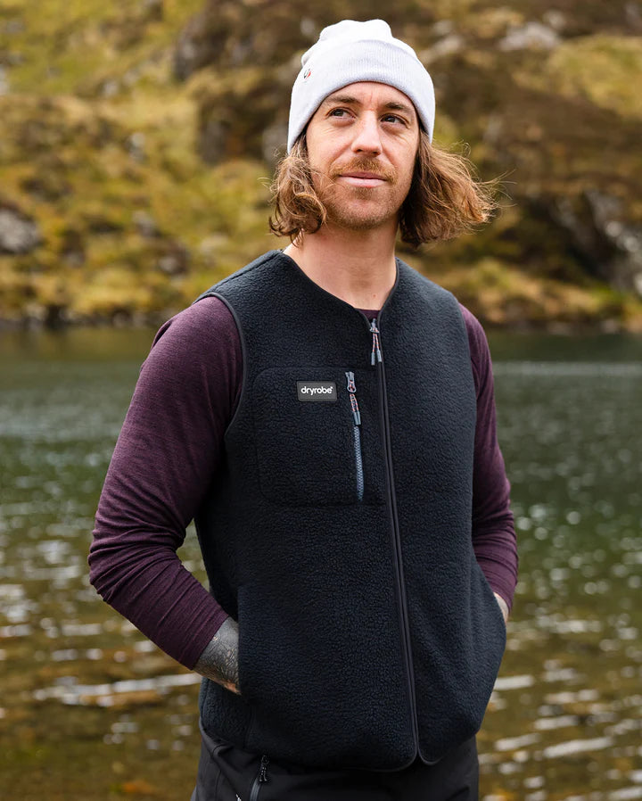Dryrobe® Black Thermal Unisex Fleece Gilet