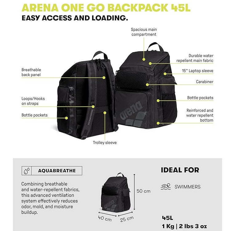 ARENA One Go Fruits - Swimming Backpack / Rucksack (45L)