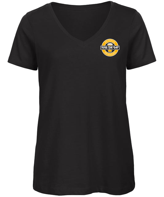Customised - Mind The Gap Women's ORGANIC Cotton V-Neck T-Shirt