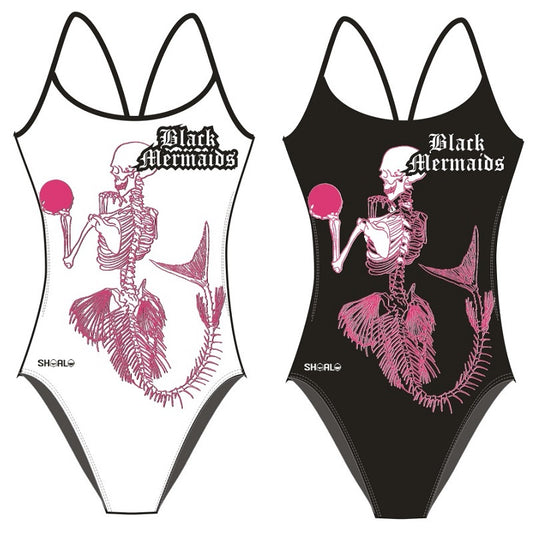 SHOALO Customised - Black Mermaids UWR Openback Swimsuits + NAME