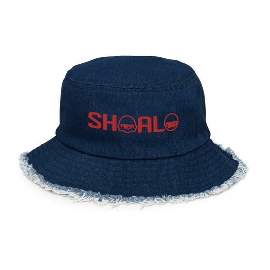 SHOALO Logo - Distressed Denim Look Bucket Hat (Various Colours)