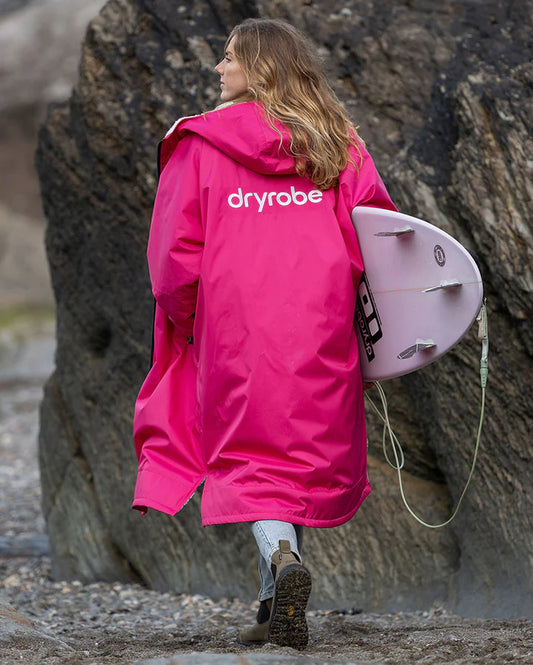 Dryrobe® Pink Light Grey Advance Changing Robe