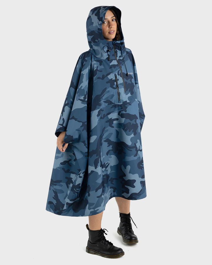 Dryrobe® Blue Camo One Size Rainproof Poncho