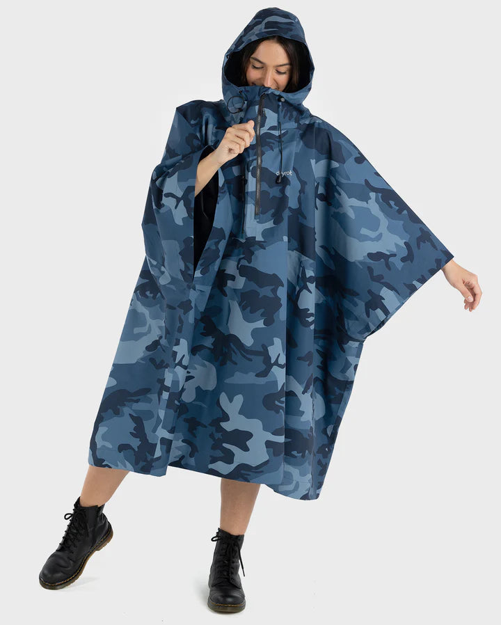 Dryrobe® Blue Camo One Size Rainproof Poncho
