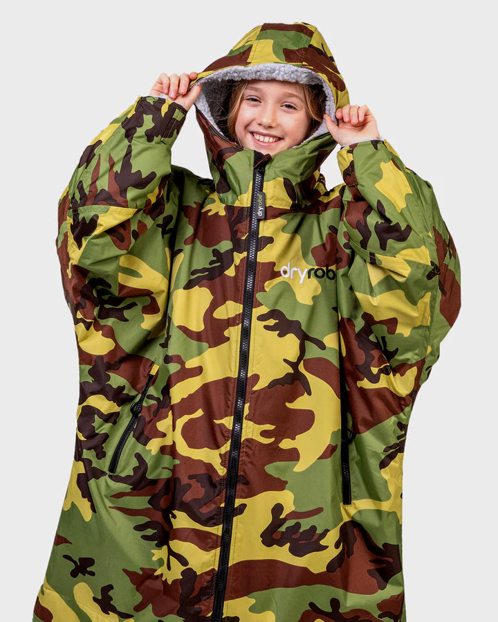Dryrobe® Camo Grey Kids Advance Changing Robe
