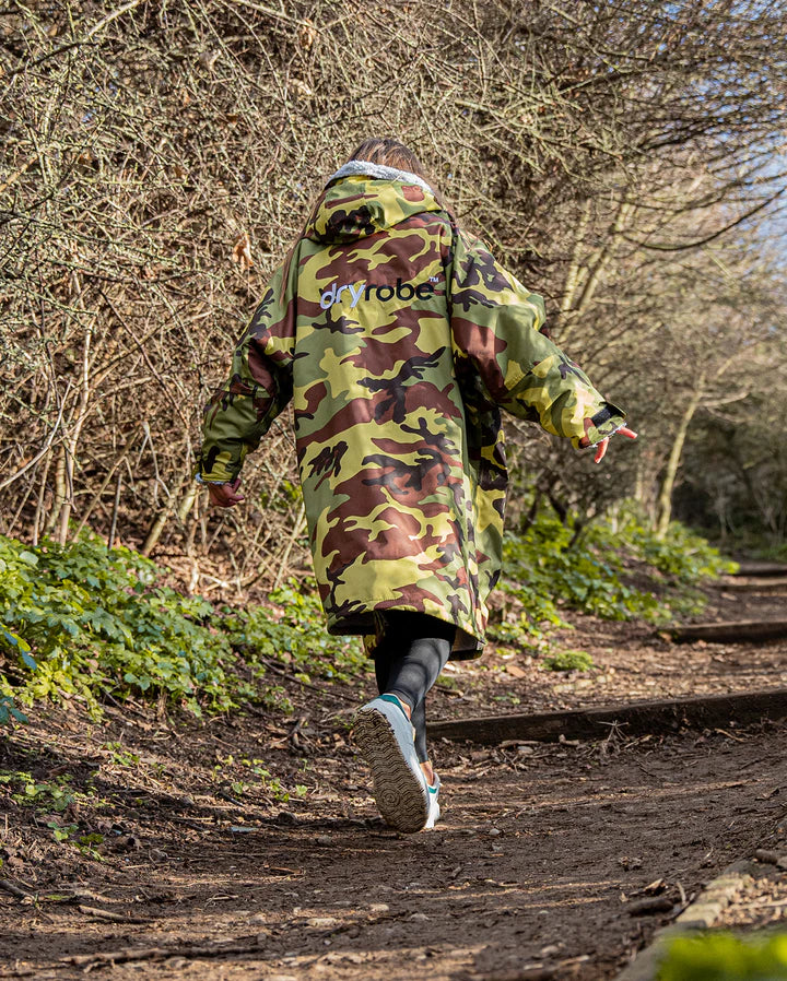 Dryrobe® Camo Grey Kids Advance Changing Robe
