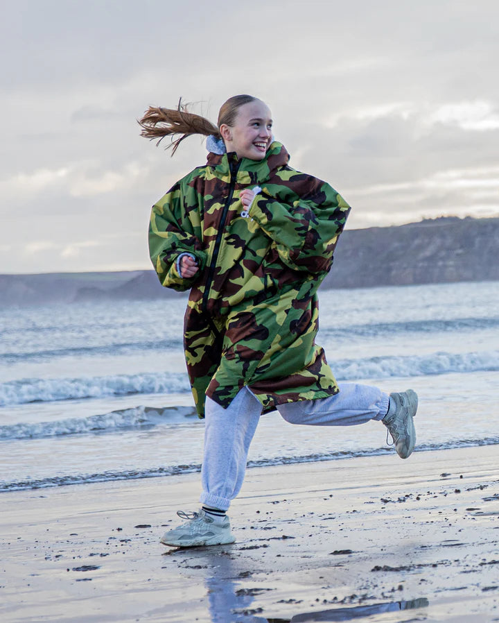 Dryrobe® Camo Grey Kids Advance Changing Robe