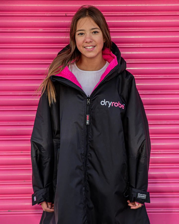 Dryrobe® Black Pink Kids Advance Changing Robe