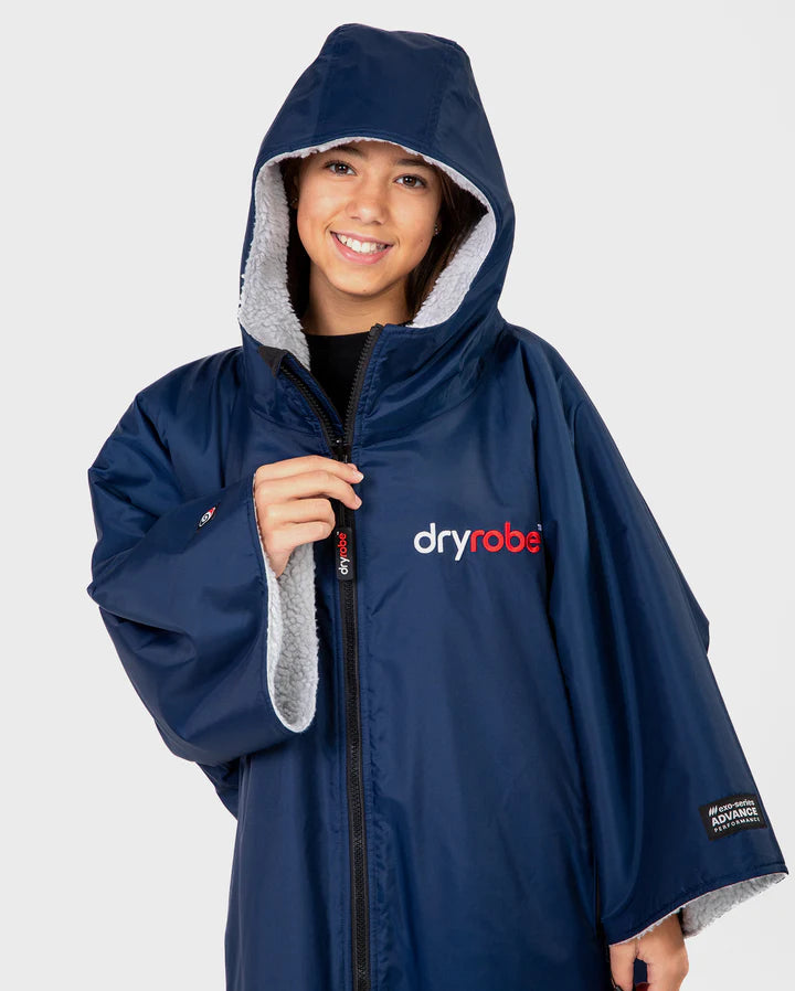 Dryrobe® Navy Grey Easy-Fit Kids Advance Changing Robe