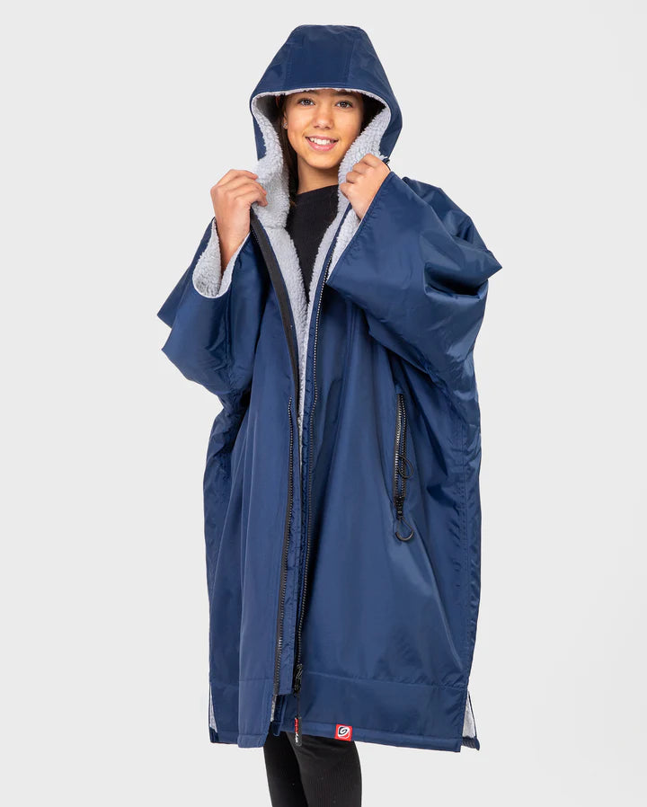 Dryrobe® Navy Grey Easy-Fit Kids Advance Changing Robe