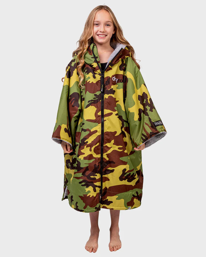 Dryrobe® Camo Grey Easy-Fit Kids Advance Changing Robe