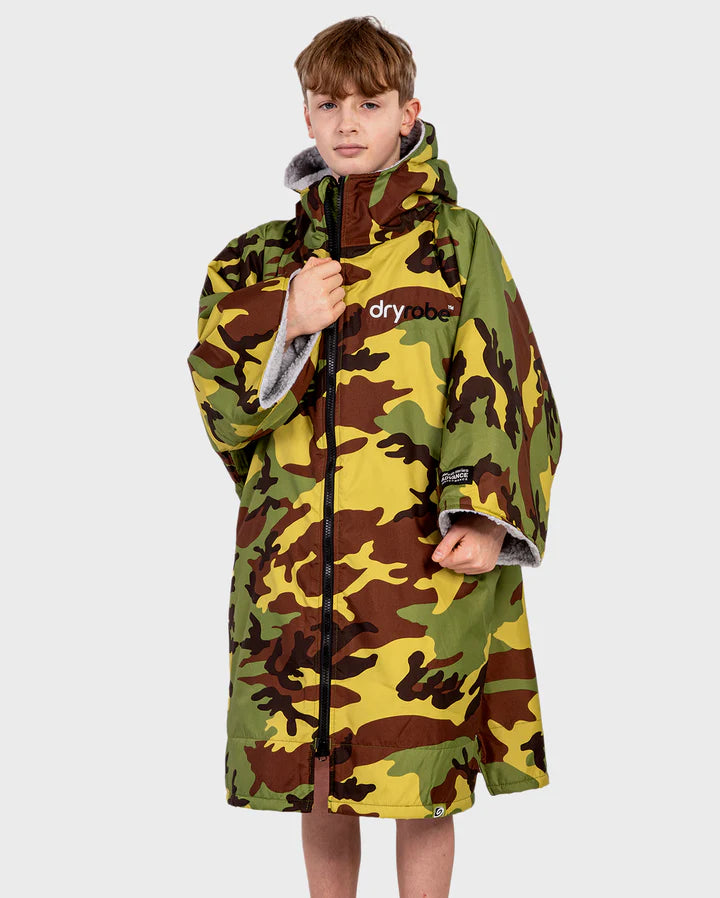 Dryrobe® Camo Grey Easy-Fit Kids Advance Changing Robe