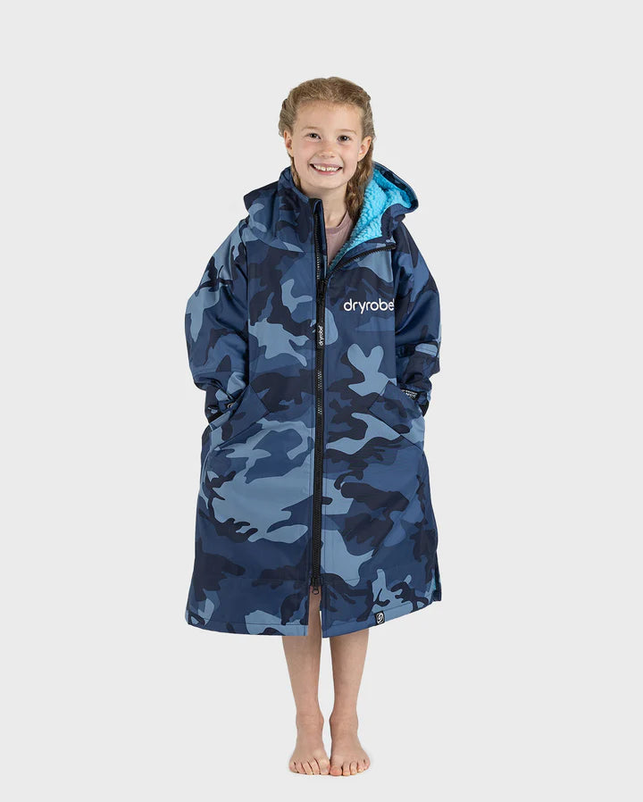 Dryrobe® Blue Camo Blue Kids Advance Changing Robe