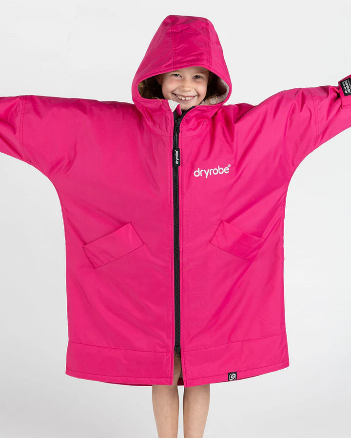 Dryrobe® Pink Light Grey Kids Advance Changing Robe