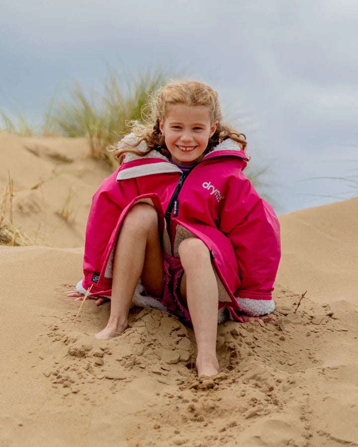 Dryrobe® Pink Light Grey Kids Advance Changing Robe