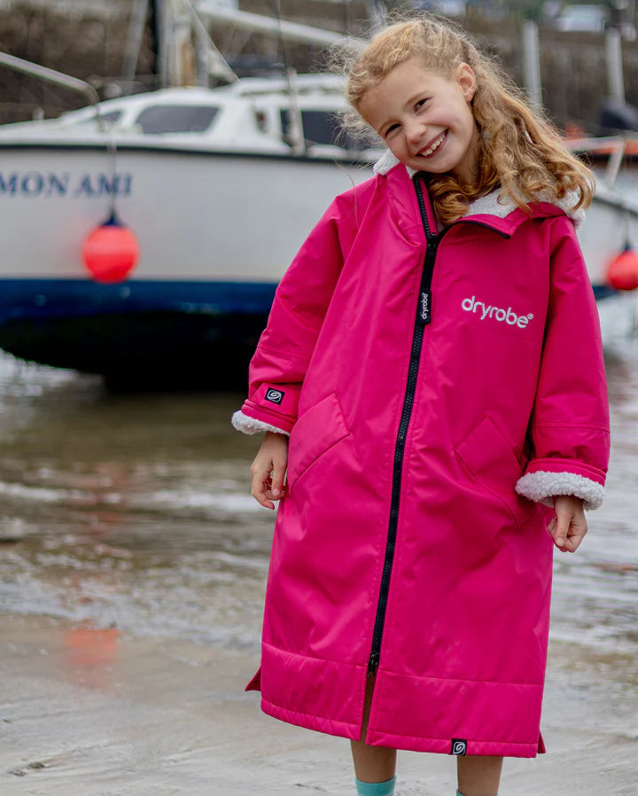 Dryrobe® Pink Light Grey Kids Advance Changing Robe