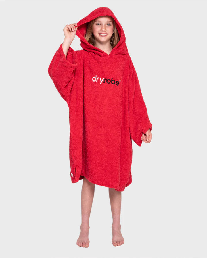 Dryrobe® Red Kids Organic Towel Changing Robe
