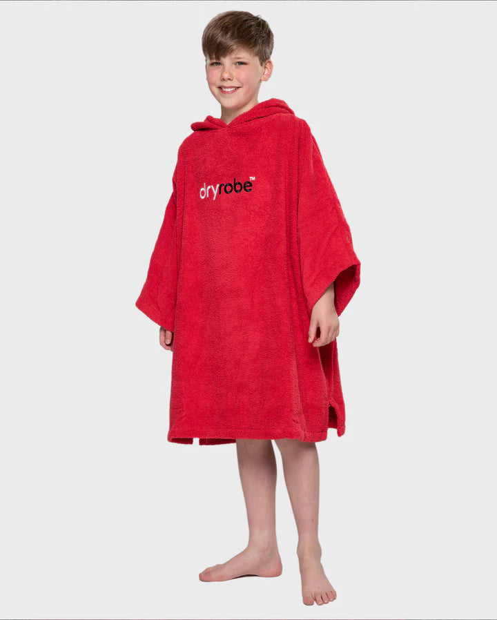 Dryrobe® Red Kids Organic Towel Changing Robe