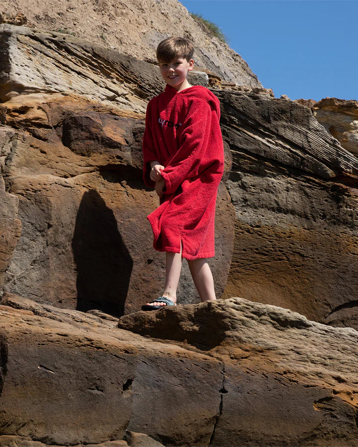 Dryrobe® Red Kids Organic Towel Changing Robe