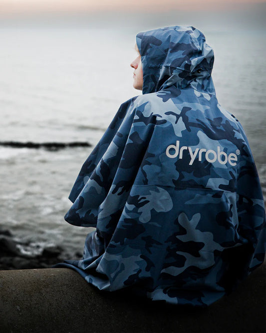 Dryrobe® Blue Camo One Size Rainproof Poncho