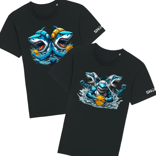 .IN_STK - SHOALO - Sharks Premium Organic Cotton Unisex T-Shirt - 2 PACK