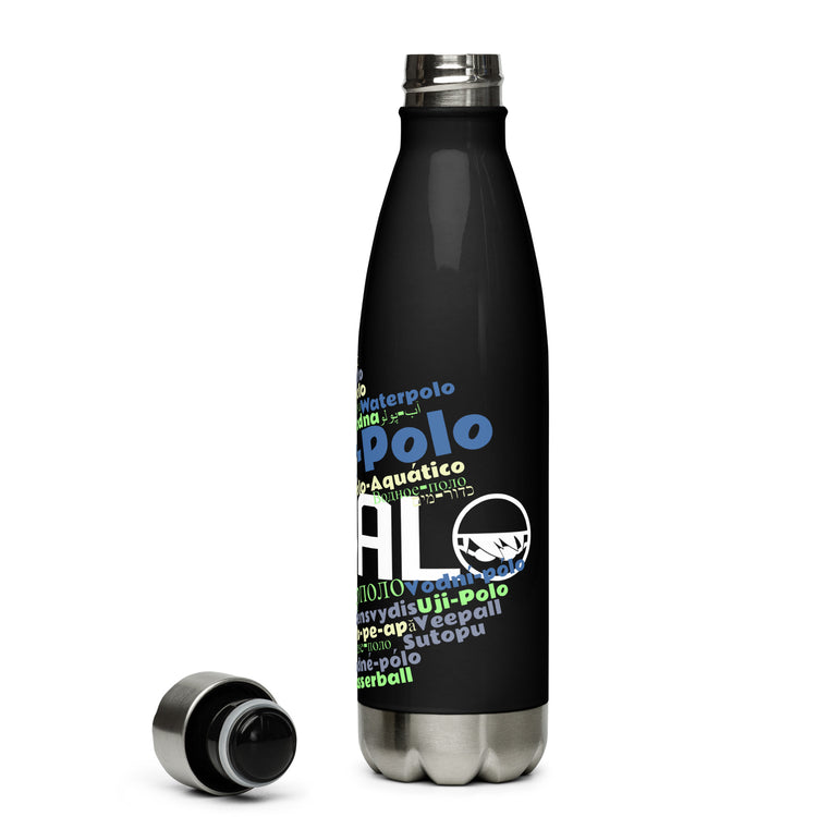 SHOALO Water Polo Word Cloud - Stainless Steel Water Bottle (500ml)