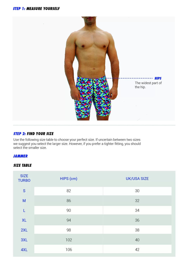 TURBO Crystal - 73005028 - Mens Jammers - Swimming